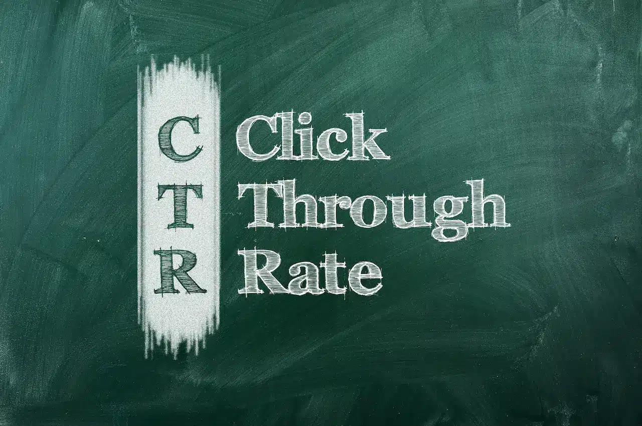 Click Through Rate on Green Chalkboard 