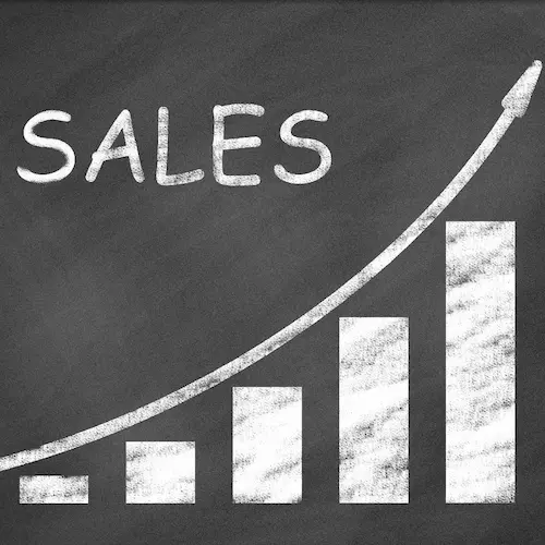 Increase Sales Drawing On Blackboard