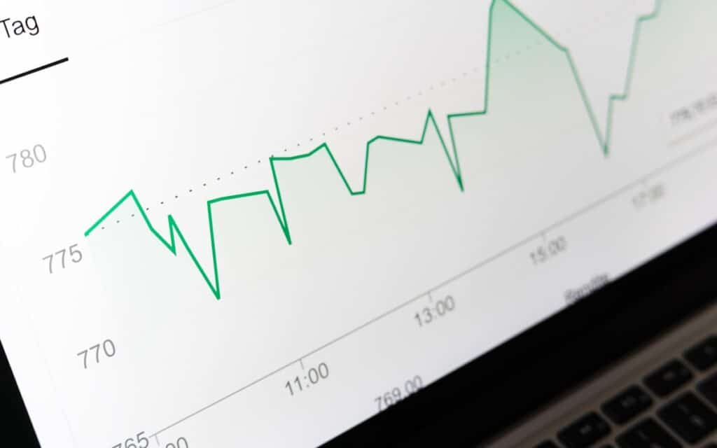 A laptop showing charts, representing the cost-per-lead maths behind Google Ads for a Melbourne tradie