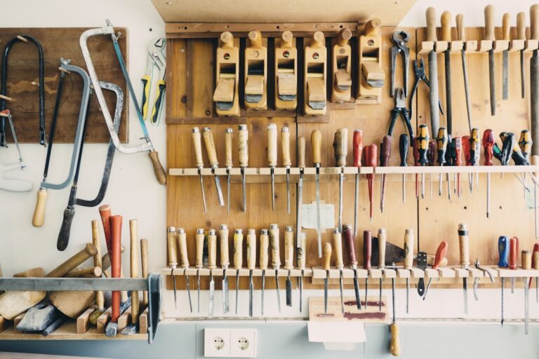 Trade tools on a workbench representing a Melbourne trades business getting organised with AI automation